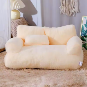 Canapé en velours pour Chats et Chiens - Beige